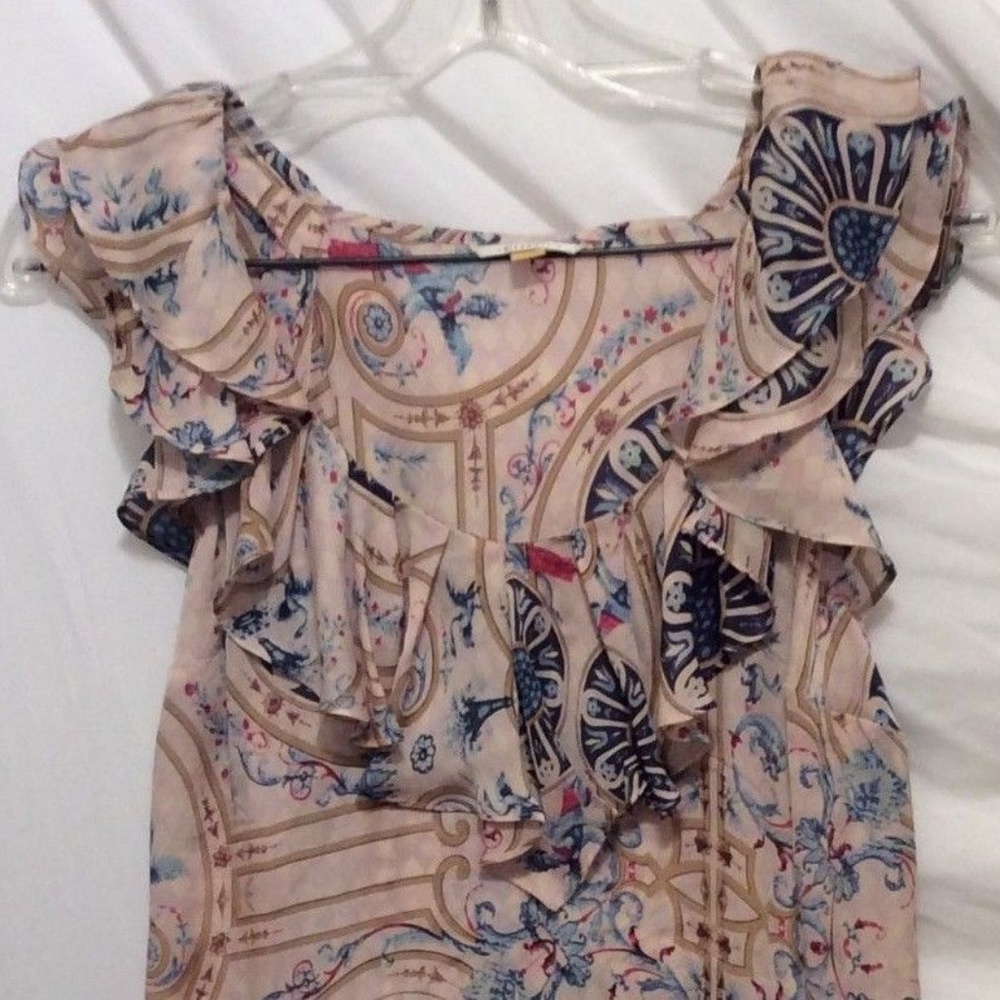 SALE! Leifsdottir Blouse 2 Light Tan Anthropologie - Picture 3 of 5